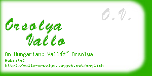 orsolya vallo business card